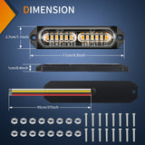 Nilight 8PCS 12LED Amber Emergency Strobe Lights, view 4