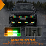 Nilight 8PCS 12LED Amber Green Emergency Strobe Lights, view 6