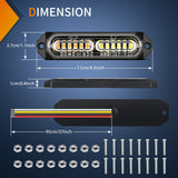 Nilight 8PCS 12LED Amber White Emergency Strobe Lights, view 4