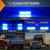 Nilight 8PCS 12LED Blue Emergency Strobe Lights, view 2