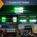 Nilight 8PCS 12LED Green White Emergency Strobe Lights, view 2