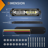 Nilight 8PCS 12LED Green White Emergency Strobe Lights, view 4