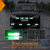 Nilight 8PCS 12LED Green White Emergency Strobe Lights, view 6