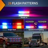 Nilight 8PCS 12LED Red Blue Emergency Strobe Lights, view 2
