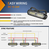 Nilight 8PCS 12LED White Emergency Strobe Lights, view 3