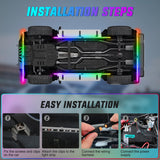 Nilight 8Pcs Aluminum Underglow Neon Accent Strip Lights 396 LEDs Dream Color Door Assist Multi Modes Sound Active Function Music with APP, Remote Control Underbody Light for Car Truck RV, view 6