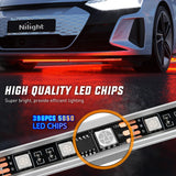 Nilight 8Pcs Aluminum Underglow Neon Accent Strip Lights 396 LEDs RGB Door Assist Multi Color DIY Sound Active Function Music Mode with APP and Remote Control Underbody Light Strips for Car Truck RV, view 3