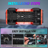 Nilight 8Pcs Aluminum Underglow Neon Accent Strip Lights 396 LEDs RGB Door Assist Multi Color DIY Sound Active Function Music Mode with APP and Remote Control Underbody Light Strips for Car Truck RV, view 6