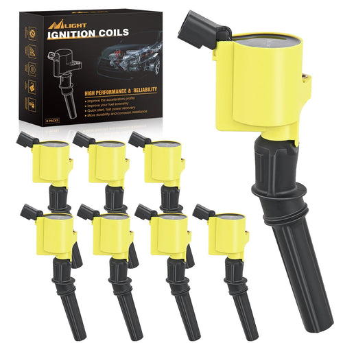 Nilight 8pcs Ignition Coil Pack DG508 DG457 DG472 Straight Boot Ignition Coils Fit for Ford CROWN F150 F250 F350 450 EXPEDITION EXPLORER ECONOLINE EXCURSION 1998-2003 05-14 4.6L 5.4L V8 DG491 FD503