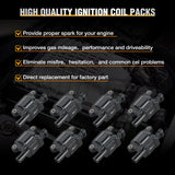 Nilight 8pcs Ignition Coil Pack UF413 Fit for Chevy Silverado 1500 2500 HD Tahoe Suburban Avalanche Express Corvette Camaro Impala GMC Yukon Cadillac Escalade Pontiac 5.3 6.0L V8 Engine, view 2