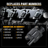 Nilight 8pcs Ignition Coil Pack UF413 Fit for Chevy Silverado 1500 2500 HD Tahoe Suburban Avalanche Express Corvette Camaro Impala GMC Yukon Cadillac Escalade Pontiac 5.3 6.0L V8 Engine, view 3