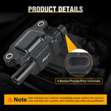 Nilight 8pcs Ignition Coil Pack UF413 Fit for Chevy Silverado 1500 2500 HD Tahoe Suburban Avalanche Express Corvette Camaro Impala GMC Yukon Cadillac Escalade Pontiac 5.3 6.0L V8 Engine, view 5