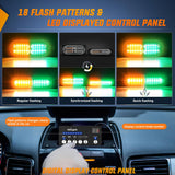 Nilight 8PCS Led Strobe Lights with Controller 12V 24V Sync Feature Amber Green Light 12 24 LED Surface Mount Emergency Hazard Warning for Vehicle Car Truck RV ATV, view 3