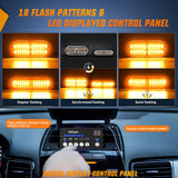 Nilight 8PCS Led Strobe Lights with Controller 12V 24V Sync Feature Amber Light 12 24 LED Surface Mount Emergency Hazard Warning for Vehicle Car Truck RV ATV, view 3