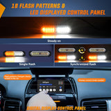 Nilight 8PCS Led Strobe Lights with Controller 12V 24V Sync Feature Amber White Strobe Light 12 LED Surface Mount Emergency Hazard Warning Lights with Strobe Controller for Vehicle Car Truck RV ATV, view 3