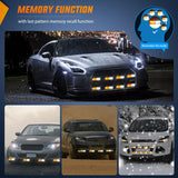 Nilight 8PCS Led Strobe Lights with Controller 12V 24V Sync Feature Amber White Strobe Light 12 LED Surface Mount Emergency Hazard Warning Lights with Strobe Controller for Vehicle Car Truck RV ATV, view 5