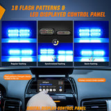 Nilight 8PCS Led Strobe Lights with Controller 12V 24V Sync Feature Blue Emergency Hazard Warning Light 12 24 LED Surface Mount for Vehicle Car Truck RV ATV, view 3