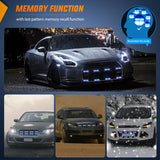 Nilight 8PCS Led Strobe Lights with Controller 12V 24V Sync Feature Blue Strobe Light 12 LED Surface Mount Emergency Hazard Warning Lights with Strobe Controller for Vehicle Car Truck RV ATV, view 5