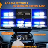 Nilight 8PCS Led Strobe Lights with Controller 12V 24V Sync Feature Blue White Emergency Hazard Warning Light 12 24 LED Surface Mount for Vehicle Car Truck RV ATV, view 3