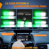 Nilight 8PCS Led Strobe Lights with Controller 12V 24V Sync Feature Green White Emergency Hazard Warning Light 12 24 LED Surface Mount for Vehicle Car Truck RV ATV, view 3