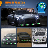 Nilight 8PCS Led Strobe Lights with Controller 12V 24V Sync Feature Green White Strobe Light 12 LED Surface Mount Emergency Hazard Warning Lights with Strobe Controller for Vehicle Car Truck RV ATV, view 5