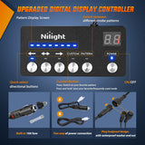 Nilight 8PCS Led Strobe Lights with Controller 12V 24V Sync Feature Red Strobe Light 12 LED Surface Mount Emergency Hazard Warning Lights with Strobe Controller for Vehicle Car Truck RV ATV, view 3