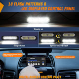 Nilight 8PCS Led Strobe Lights with Controller 12V 24V Sync Feature White Strobe Light 12 LED Surface Mount Emergency Hazard Warning Lights with Strobe Controller for Vehicle Car Truck RV ATV, view 3