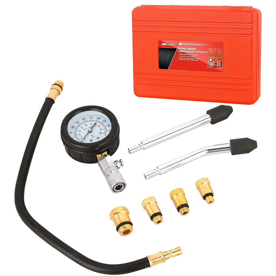 Nilight 8PCS Petrol Gas Engine Cylinder Compression Tester Kit