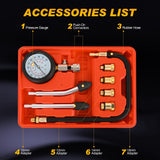 Nilight 8PCS Petrol Gas Engine Cylinder Compression Tester Kit, view 3