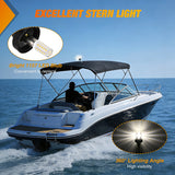 Nilight 9 Inch White Folding Stern Light for Marine Boats, view 6