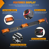 Nilight 9 LED Marker Tail Trailer Light Bar 14.2Inch 2 PCS Amber Clearance Identification Running Mark ID Rear Stainless Steel Bracket for 12V Pickup Truck RV Boat, view 4