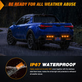 Nilight 9 LED Marker Tail Trailer Light Bar 14.2Inch 2 PCS Amber Clearance Identification Running Mark ID Rear Stainless Steel Bracket for 12V Pickup Truck RV Boat, view 6