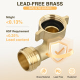 Nilight 90 Degree Hose Elbow for RV Garden Water Hose Elbow Fitting 3/4Inch Solid Brass 90° Right Angle Water Hose Connector for RV Camper Trailer Outdoor Garden Hose Systems Faucet Adapter Accessories, view 6