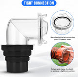 Nilight 90 Degree RV Sewer Hose Fittings with 4-in-1 Adapter, Clear RV Sewer Hose Elbow Leak-Proof Connection & Odor-Tight Seal Fits 4 Sizes of Dump Station Inlets for Campers Travel Trailers, Black, view 3