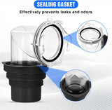 Nilight 90 Degree RV Sewer Hose Fittings with 4-in-1 Adapter, Clear RV Sewer Hose Elbow Leak-Proof Connection & Odor-Tight Seal Fits 4 Sizes of Dump Station Inlets for Campers Travel Trailers, Black, view 4