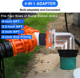 Nilight 90 Degree RV Sewer Hose Fittings with 4-in-1 Adapter, Clear RV Sewer Hose Elbow Leak-Proof Connection & Odor-Tight Seal Fits 4 Sizes of Dump Station Inlets for Campers Travel Trailers, Black, view 6
