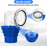 Nilight 90 Degree RV Sewer Hose Fittings with 4-in-1 Adapter, Clear RV Sewer Hose Elbow Leak-Proof Connection & Odor-Tight Seal Fits 4 Sizes of Dump Station Inlets for Campers Travel Trailers, Blue, view 4