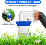 Nilight 90 Degree RV Sewer Hose Fittings with 4-in-1 Adapter, Clear RV Sewer Hose Elbow Leak-Proof Connection & Odor-Tight Seal Fits 4 Sizes of Dump Station Inlets for Campers Travel Trailers, Blue, view 5