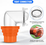 Nilight 90 Degree RV Sewer Hose Fittings with 4-in-1 Adapter, Clear RV Sewer Hose Elbow Leak-Proof Connection & Odor-Tight Seal Fits 4 Sizes of Dump Station Inlets for Campers Travel Trailers, Orange, view 3