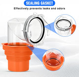 Nilight 90 Degree RV Sewer Hose Fittings with 4-in-1 Adapter, Clear RV Sewer Hose Elbow Leak-Proof Connection & Odor-Tight Seal Fits 4 Sizes of Dump Station Inlets for Campers Travel Trailers, Orange, view 4