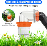 Nilight 90 Degree RV Sewer Hose Fittings with 4-in-1 Adapter, Clear RV Sewer Hose Elbow Leak-Proof Connection & Odor-Tight Seal Fits 4 Sizes of Dump Station Inlets for Campers Travel Trailers, Orange, view 5