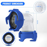 Nilight 90 Degree RV Tote Tank Adapter, Clear RV Sewer Hose Elbow Fitting with 4 Swivel Bayonet Prongs Leak-Proof Double Odor-Tight Sealing Ring for RV Camping Portable Waste Tank Sewer Hoses, Blue, view 2