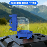 Nilight 90 Degree RV Tote Tank Adapter, Clear RV Sewer Hose Elbow Fitting with 4 Swivel Bayonet Prongs Leak-Proof Double Odor-Tight Sealing Ring for RV Camping Portable Waste Tank Sewer Hoses, Blue, view 5