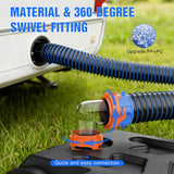 Nilight 90 Degree RV Tote Tank Adapter, Clear RV Sewer Hose Elbow Fitting with 4 Swivel Bayonet Prongs Leak-Proof Double Odor-Tight Sealing Ring for RV Camping Portable Waste Tank Sewer Hoses, Orange, view 3