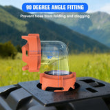 Nilight 90 Degree RV Tote Tank Adapter, Clear RV Sewer Hose Elbow Fitting with 4 Swivel Bayonet Prongs Leak-Proof Double Odor-Tight Sealing Ring for RV Camping Portable Waste Tank Sewer Hoses, Orange, view 5