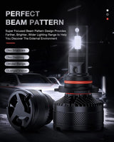 Nilight 9005 9006 LED Headlight Bulbs N40 Series 200W 40000LM 6000K IP67 | 4 BULBS, view 4