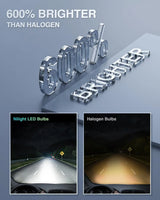 Nilight 9005/HB3 | H11/H9/H8 LED Headlight Bulbs E4S Series 200W 40000LM 6500K IP67 | 4 BULBS, view 5