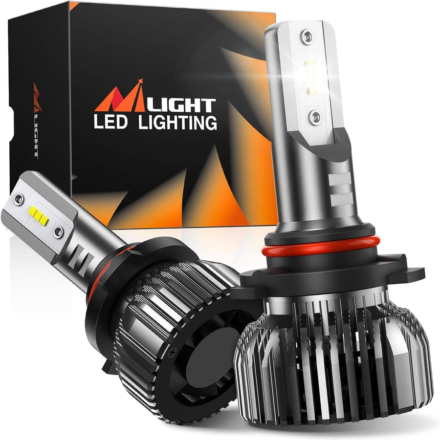 Nilight 9005/HB3 LED Bulbs, 350% Brighter Halogen and Fog Lights Replacement, 10000lm LED Bulbs, Compact Size, 6000K Cool White, Pack of 2