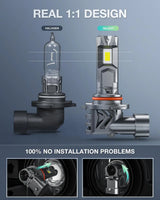 Nilight 9005/HB3 LED Headlight Bulbs E4S Series 80W 20000LM 6500K IP67 | 2 BULBS, view 2