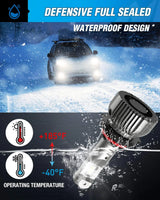 Nilight 9006/HB4 LED Headlight Bulbs E30 Series 30W 14000LM 6500K IP67 | 2 BULBS, view 6